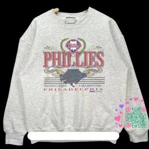 Vtg Philadelphia Phillies 1993 World Series Champions Sweatshirt MLB Shirt
